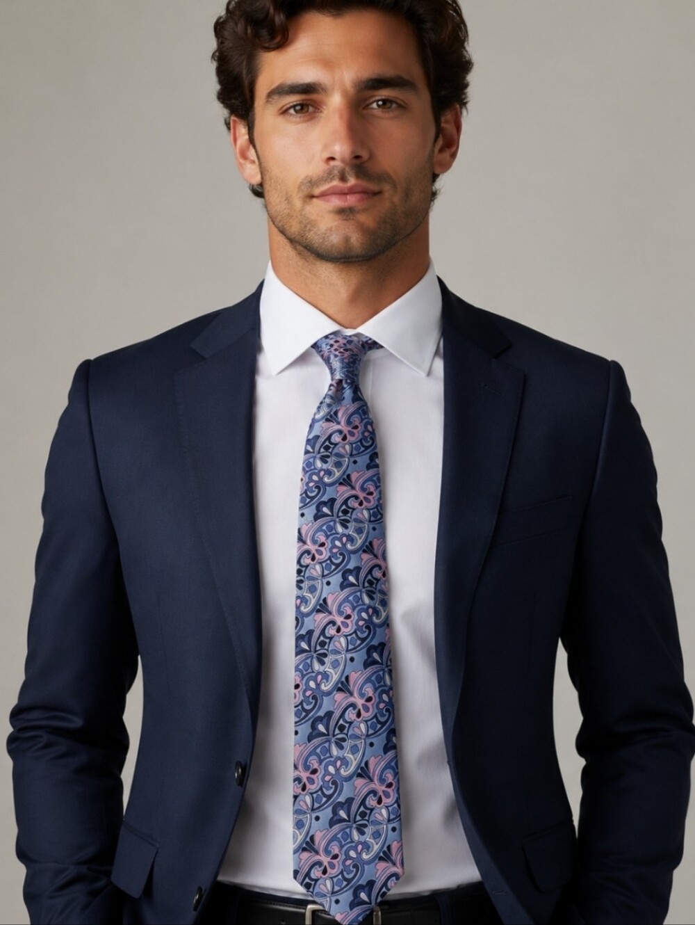 Emilio Pucci Vintage Floral Silk Tie